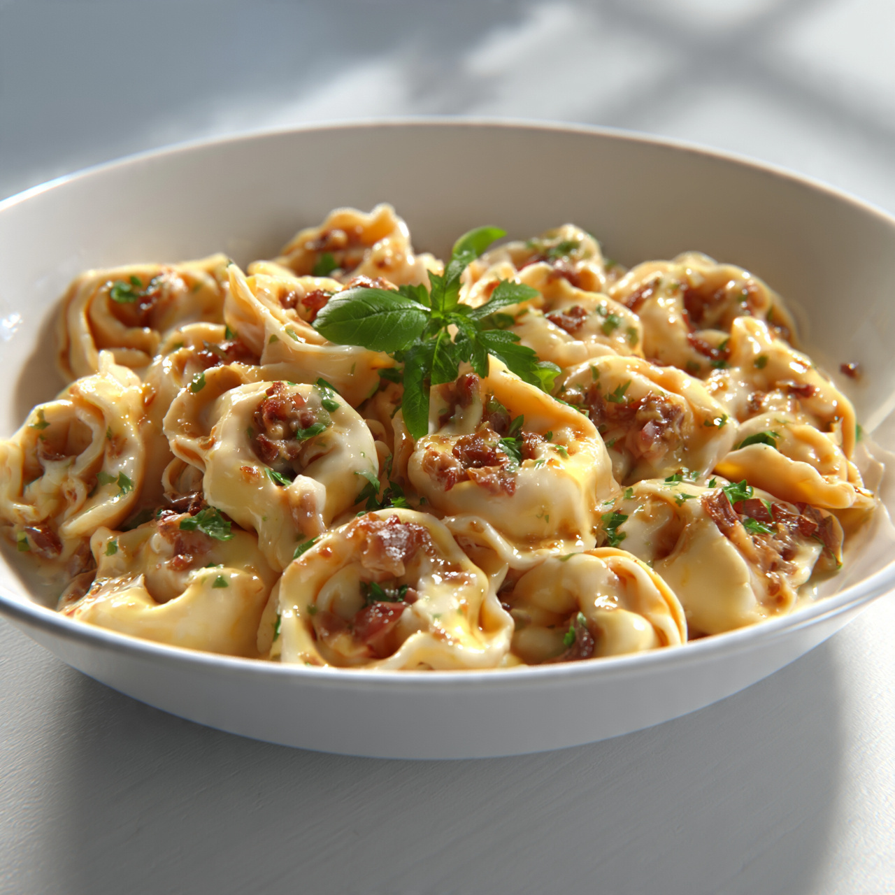 Beef Tortellini Recipe with Garlic Steak Bites