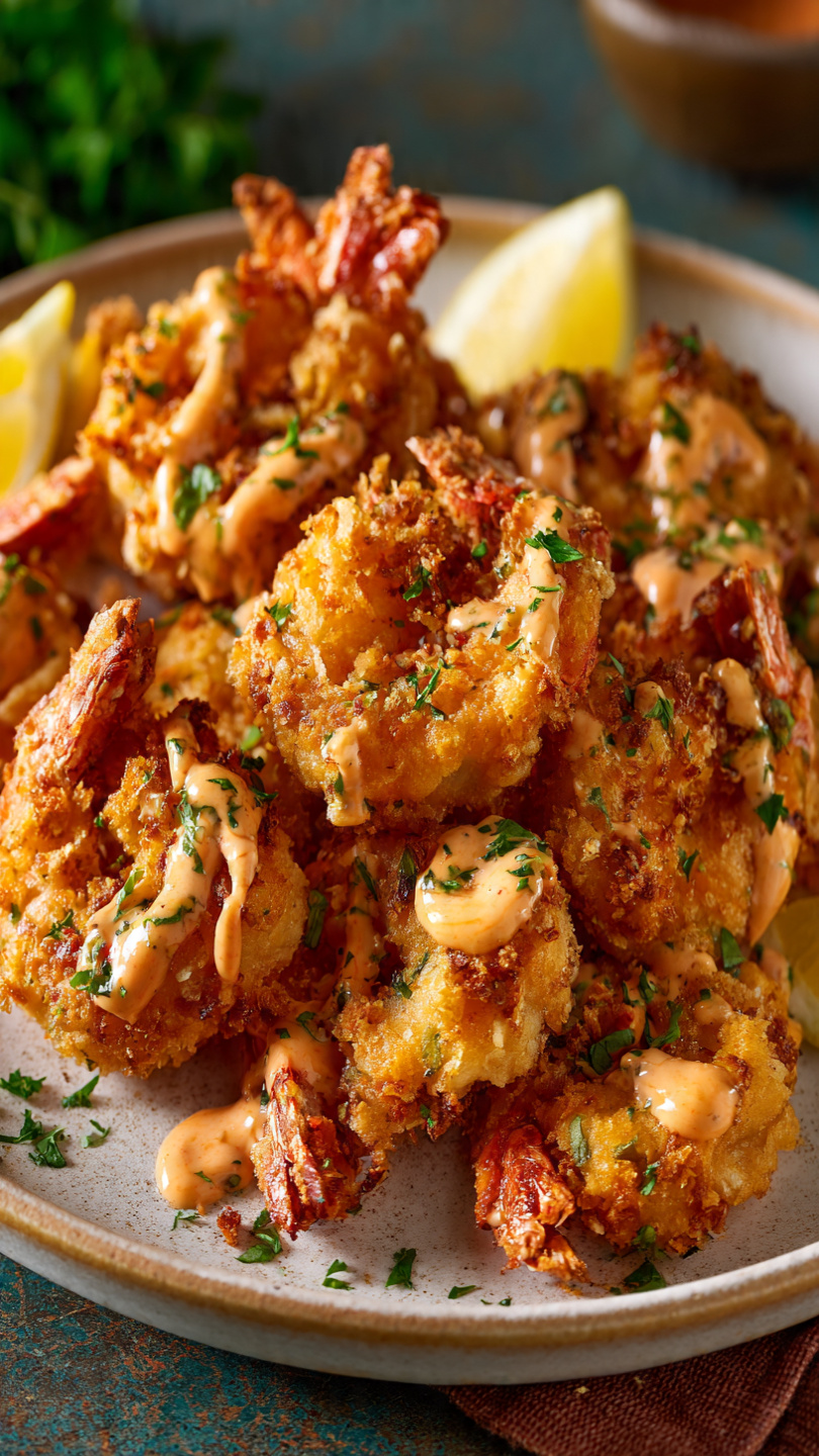 Air Fryer Fried Shrimp with Sriracha Mayo