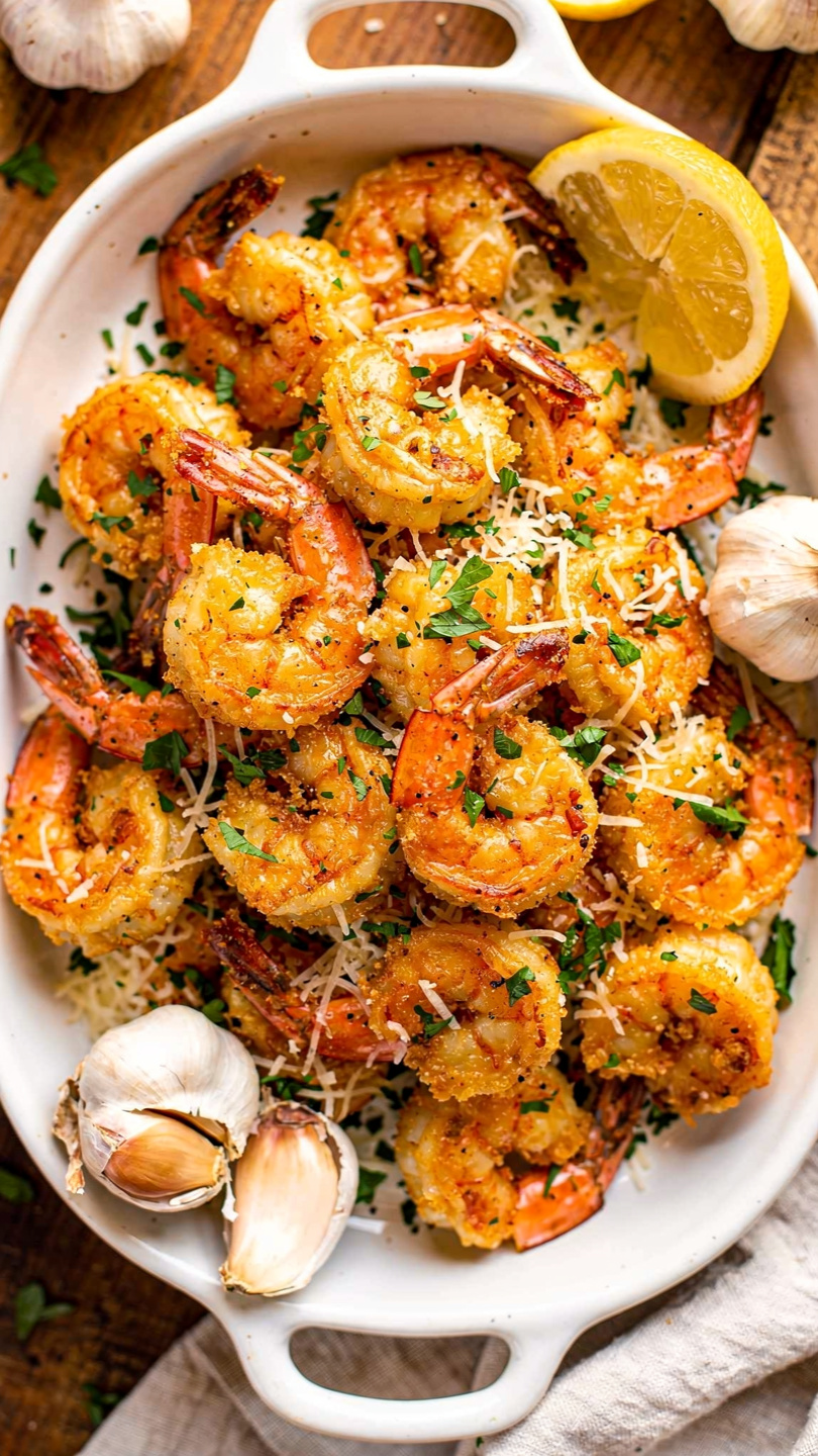 Air Fryer Garlic Parmesan Shrimp