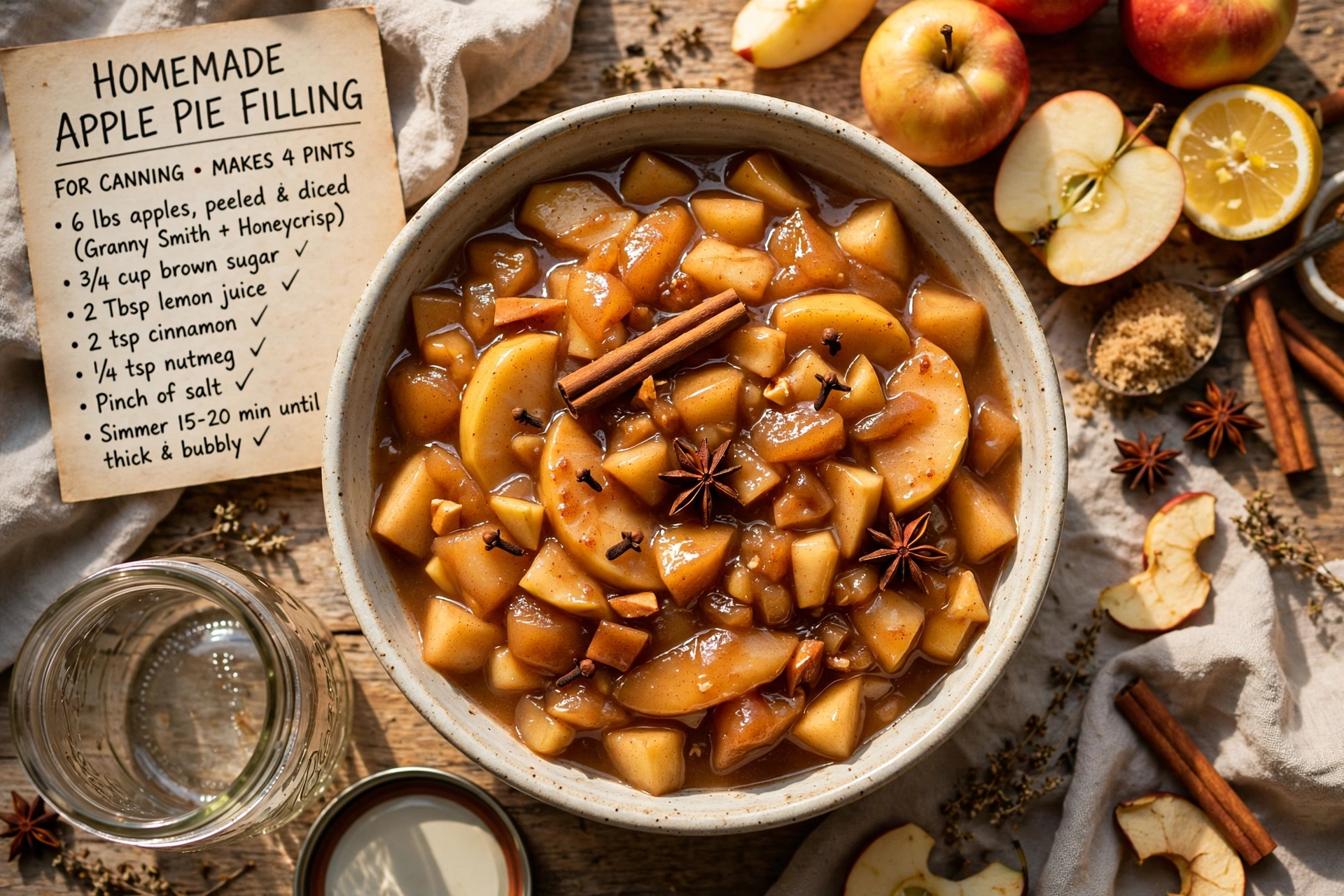 Homemade Apple Pie Filling for Canning